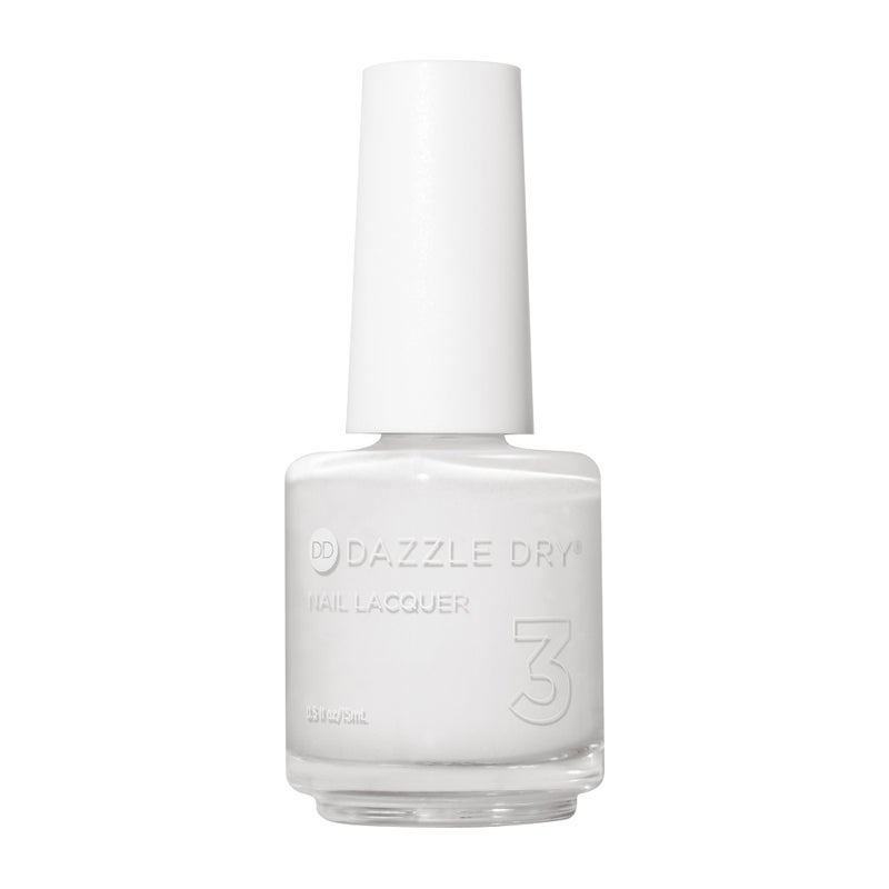Dazzle Dry Nail Lacquer (Step 3) - White Lightning - A true stark white full coverage cream. (0.5 fl oz) - Image 1
