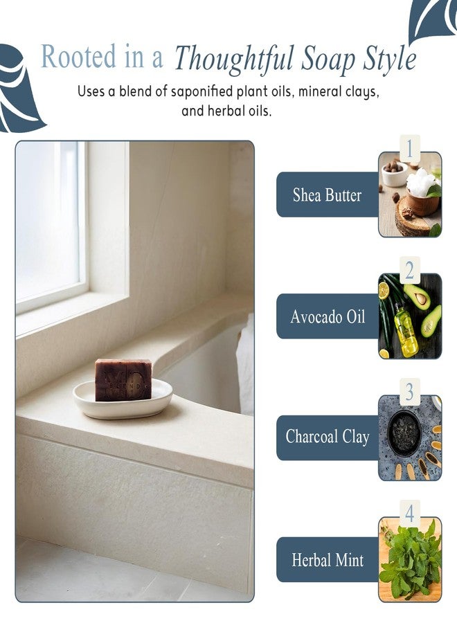 M.D. Blend Switch2Pure Detox Bar Soap with Shea Butter, Avocado Oil & Mineral Clays, Herbal Mint Infused Organic Soap Bar for Deep Cleaning & Refreshed Skin Full Size 4 Oz - Image 4