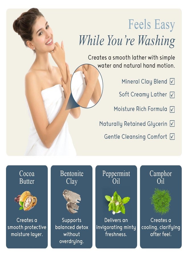 M.D. Blend Switch2Pure Detox Bar Soap with Shea Butter, Avocado Oil & Mineral Clays, Herbal Mint Infused Organic Soap Bar for Deep Cleaning & Refreshed Skin Full Size 4 Oz - Image 3