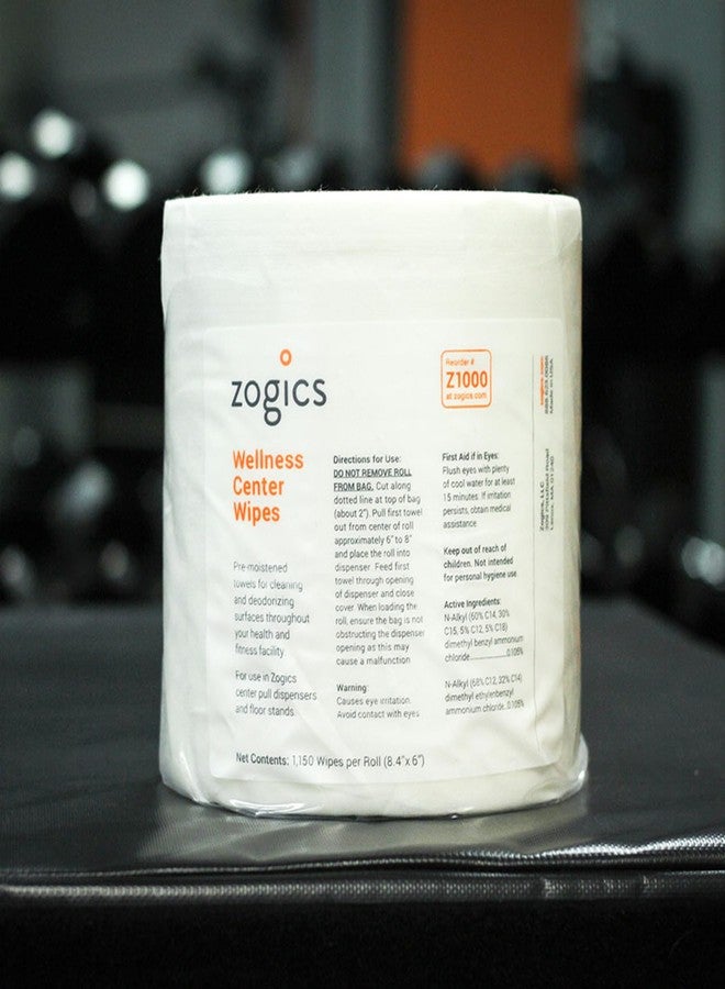Zogics Wellness Center Heavy Duty Gym Equipment and Surface Cleaning Wipes (1,150 Wipes) + Reusable Wipe Bucket Dispenser - Image 5
