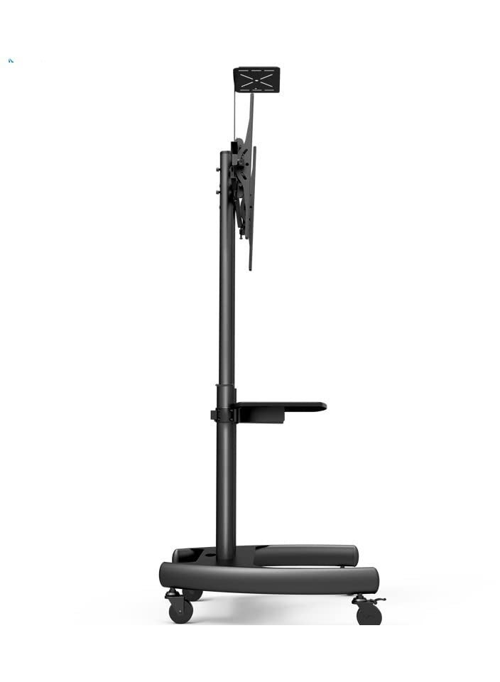 Mobile TV Stand with Wheels Rolling TV Stand for 32-65 Inch LED LCD Flat or Curved Screen TVs up to 40Kg - Height Adjustable TV Cart with Shelves - Portable TV Stand. - Image 4