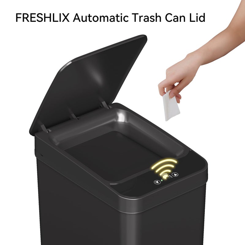 Freshlix Replacement Trash Can Lid Compatible With 2.2 X 2.6-Gallon Sensor Trash Can Battery Powered Black - Image 4