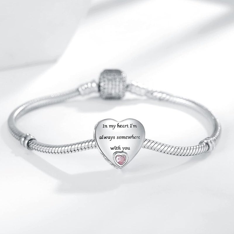 RLCCLR 925 Sterling Silver Charms Fit Pandora Charms Bracelet I Love You to Infinity and Beyond Fit Wife Daughter Mother's Day Christmas Birthday Gift - Image 2