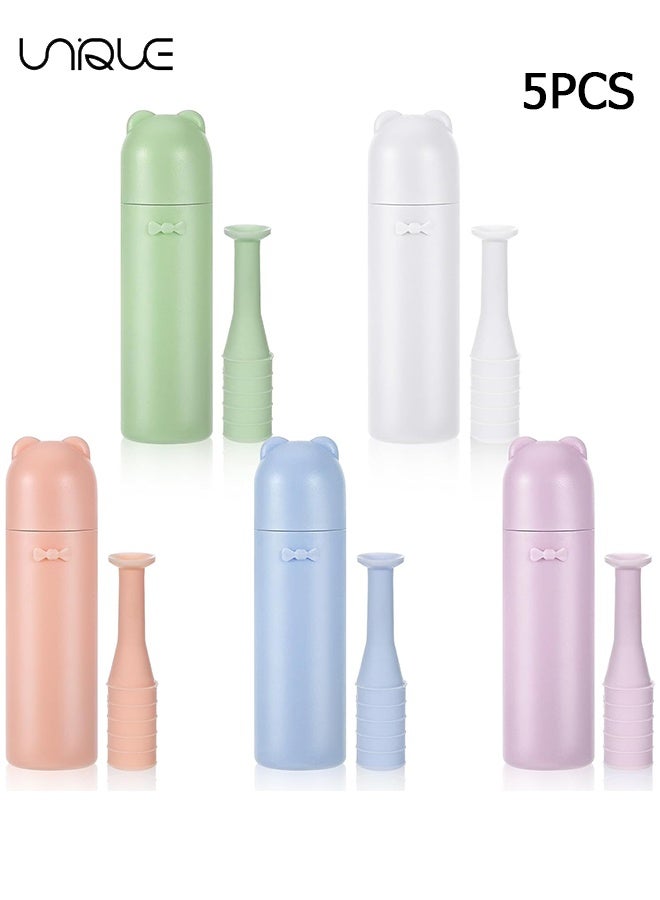 Unique 5 PCS Soft Contact Lens Remover Tool - Silicone Contact Remover Tool for Soft Contacts with Storage Box, Contact Suction Cup Remover for Daily Use, Travel, and Outdoor Exercise, 5 Colors - Image 1