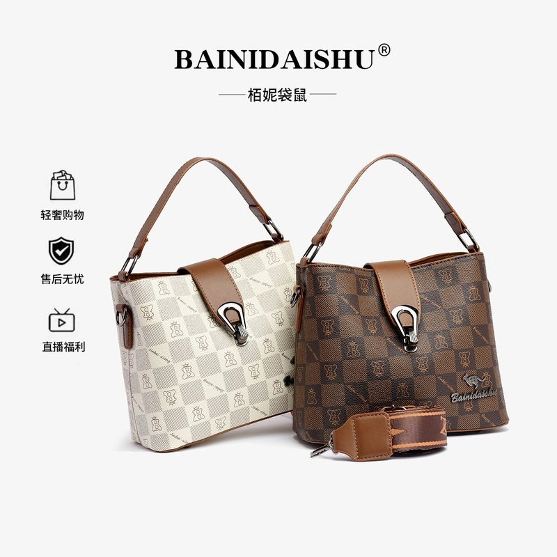 High-End Bucket Bag Women'S 2025 Classic All-Match Shoulder Bag Niche Design Portable Crossbody Bag - Image 4