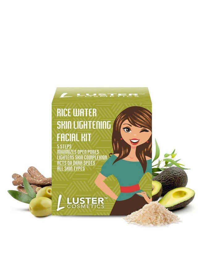لاستر مجموعة مستحضرات التجميل | مجموعة فيتامين سي للعناية بالوجه ومجموعة ماء الأرز للعناية بالوجه | مجموعة العناية بالوجه من 5 خطوات | مجموعة العناية بالوجه صغيرة للاستخدام مرة واحدة | للنساء والرجال | خالية من البارابين والكبريتات - 45 جرام لكل منها - Image 2