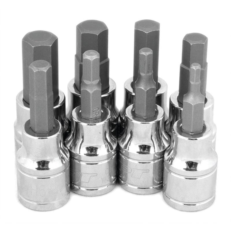Performance Tool W38890 3to10mm 38Drive Metric Hex Bit Socket Set 8Piece