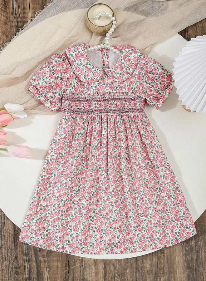 Take Two Take Two Girls Pink Peter Pan Collar Dress