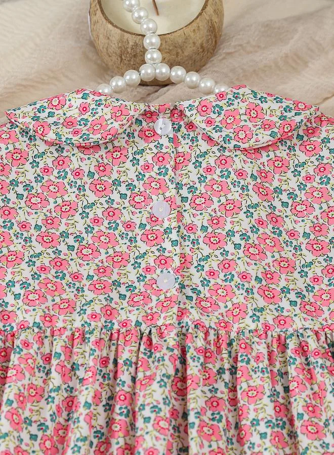 Take Two Take Two Girls Pink Peter Pan Collar Dress