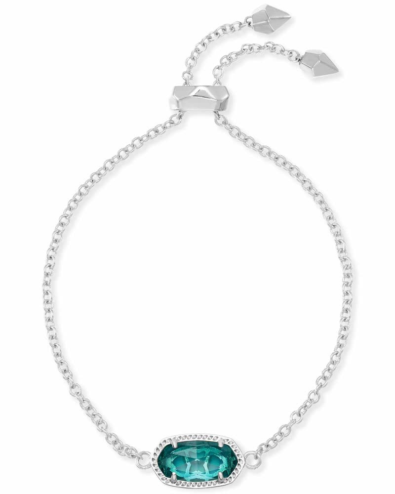 Kendra Scott Elaina Link Chain Bracelet for Women, Fashion Jewelry, Rhodium-Plated, London Blue - Image 4