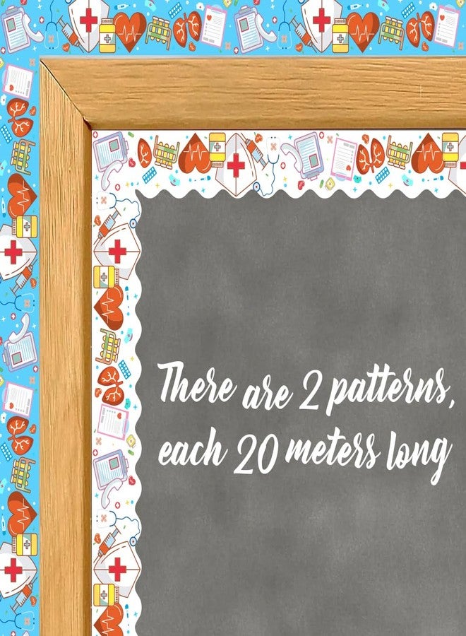 AWEELON 65Feet Healthcare Workers Nurse Bulletin Board Borders Roll for Doctor Appreciation Week Nurse Day Party Decoration Medical Nursing Nurse Graduation School Classroom Hospital Bulletin Board Décor - Image 4