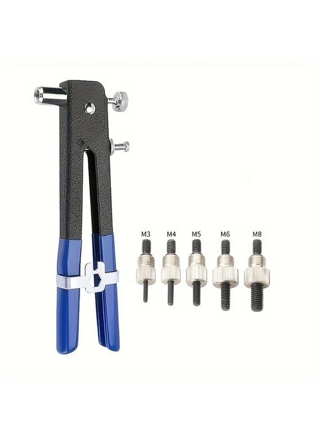 6pcs Rivet Nut Gun Set M3 M4 M5 M6 M8 Mandrel Hand Riveter Tool for Furniture Automotive - Image 1