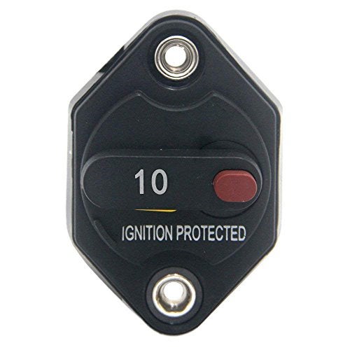 ZOOKOTO 10A Circuit Breaker Fuse Inverter with Manual Reset Button for Auto Truck RV Marine Trailer Waterproof 12V-32V DC 10 Amps - Image 2