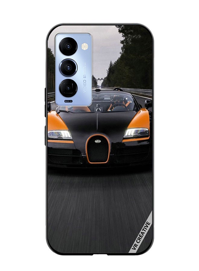VR CREATIVE غطاء حماية لهاتف Tecno Camon 18/18 P بتصميم Bugatti Chiron متعدد الألوان - Image 1