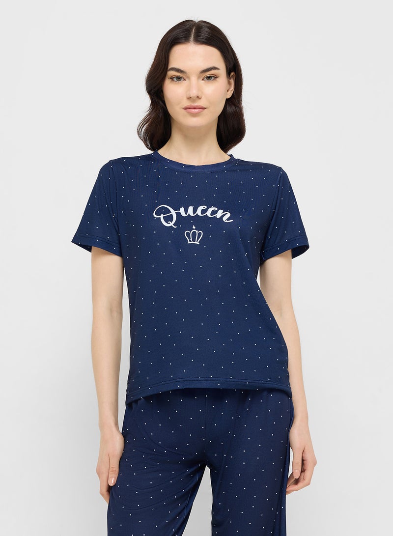 Ginger Cotton Graphic T-Shirt & Pyjama Set  - Image 3