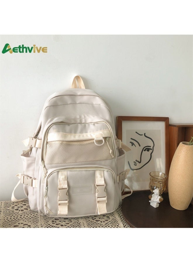 أيث الحيوية حقيبة الظهر المدرسية للأطفال, حقيبة الظهر الكبيرة القدرة Schoolbag مع شارة و بلوش دب قلادة, حقيبة مدرسية خفيفة الوزن للمراهقين, حقيبة الكتب مع المقصورات للأطفال - Image 2