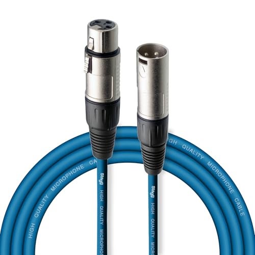 Stagg Microphone Cable, Blue, 3m (SMC3 CBL) - Image 2