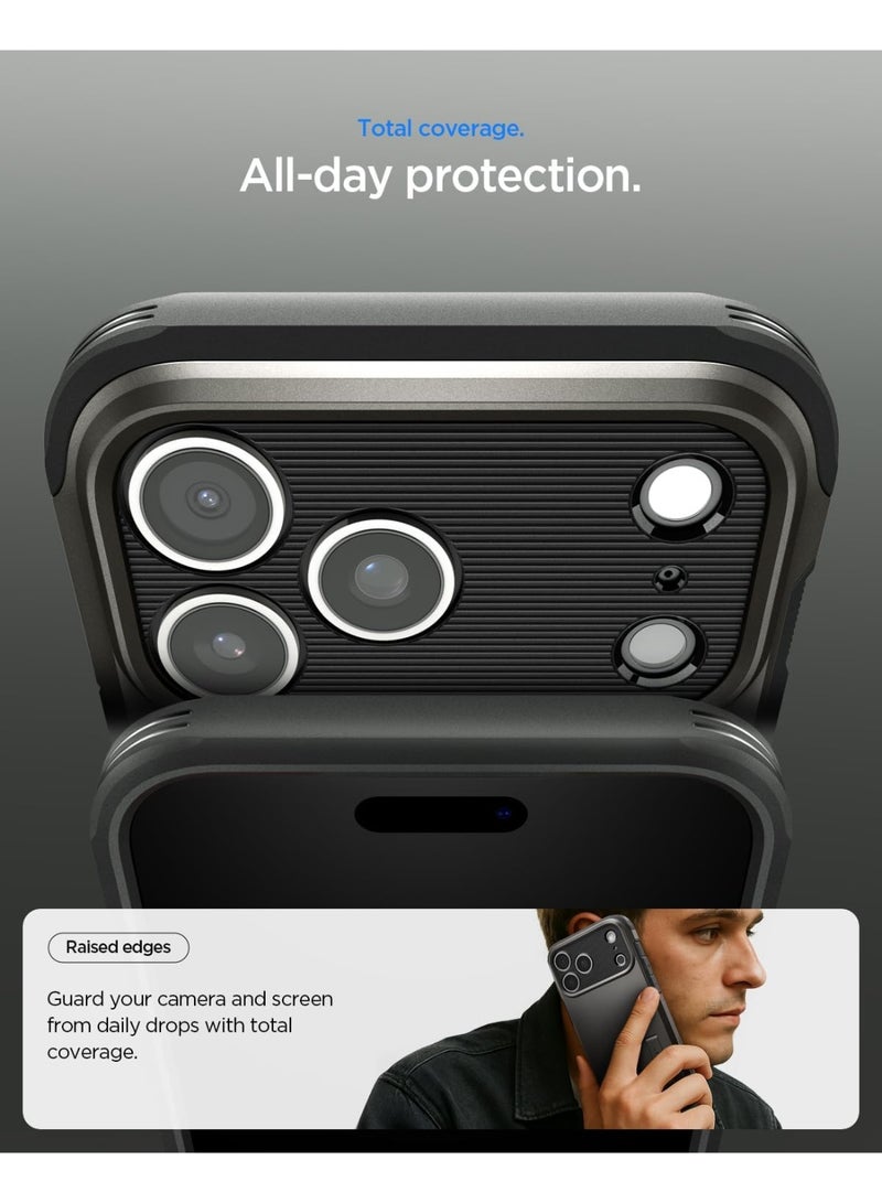 Spigen Tough Armor T MagFit for iPhone 17 Pro Max Case MagSafe Cover with [Capacitive Camera Control Button] and Kickstand - Gunmetal - Image 3