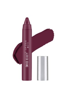 Swiss Beauty Swiss Beauty Stain Matte Lipstick Burgundy 3.4gm  - Image 1