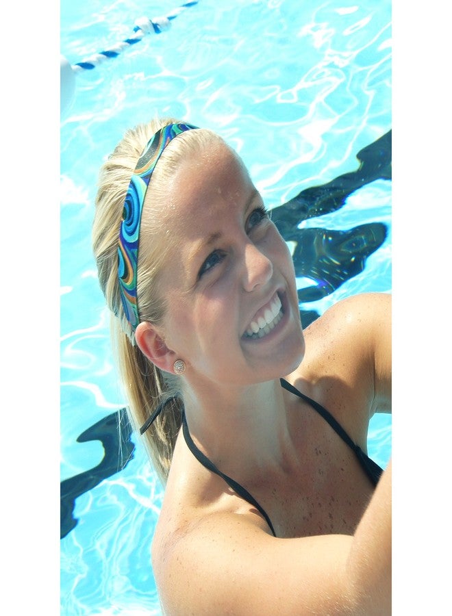 Sweaty Bands Womens Girls Headband - Non-Slip Velvet-Lined Fitness Hairband - Sunsoaked Black - Image 2