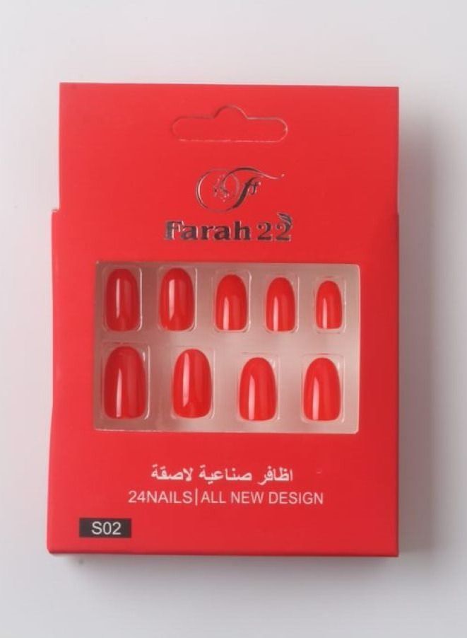 Farah22 24-Piece Matte Adhesive False Nails - Image 1