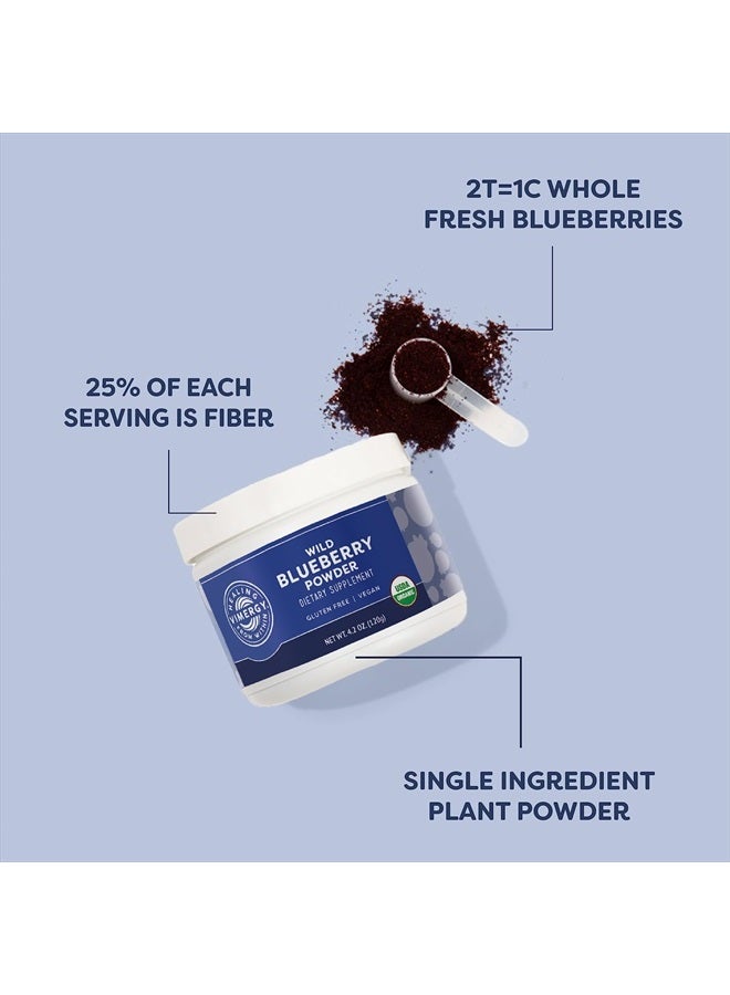 Vimergy mergy Wild Blueberry Powder –Protects Brain Health* - Supports Cardiovascular Function* – Organic, Vegan & Gluten-Free – Trial Size 125g - Image 3