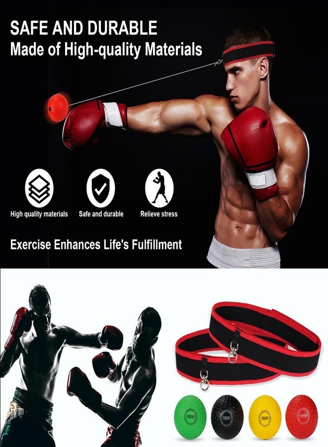 Dermasy Upgraded Reflex Ball, Boxing Training Ball with Headband Perfect for Agility,Reaction, Punching Speed, Fight Skill, Fitness, Newst Boxing Equipment for Adult and Kids (4 balls) - Image 2