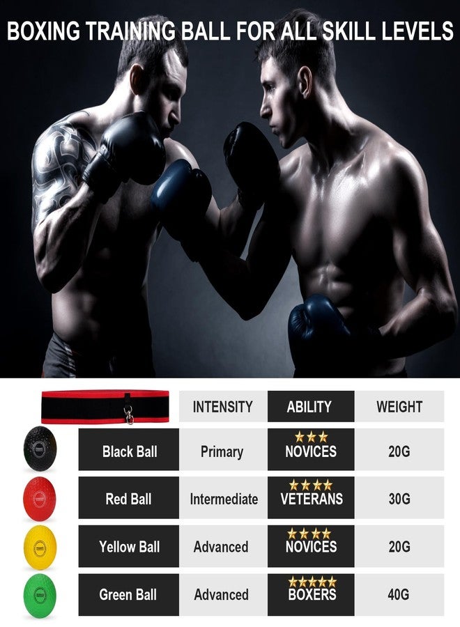 Dermasy Upgraded Reflex Ball, Boxing Training Ball with Headband Perfect for Agility,Reaction, Punching Speed, Fight Skill, Fitness, Newst Boxing Equipment for Adult and Kids (4 balls) - Image 4