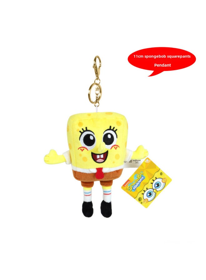 Spongebob Squarepants Plushie Toy Patty Star Crab Boss Doll Fabric Doll Pillow Children's Toy-Color:11cm SpongeBob Pendant (weighing About 0.05kg)-Height:See Color Description - Image 1