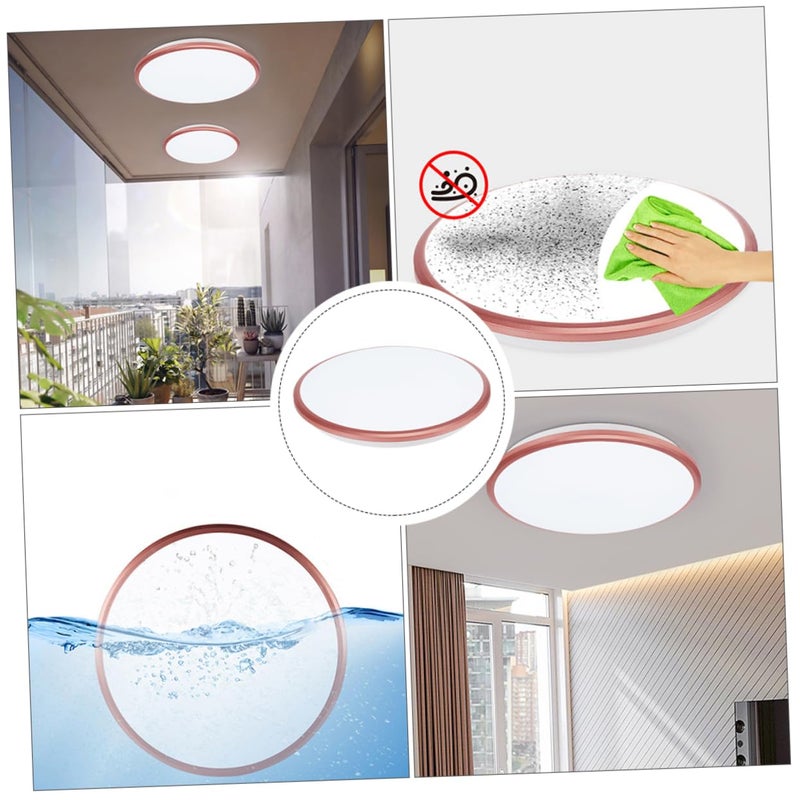 Ultra Thin Round LED Ceiling Light White 12W Easy Install For Kitchen Bathroom Balcony - Image 3