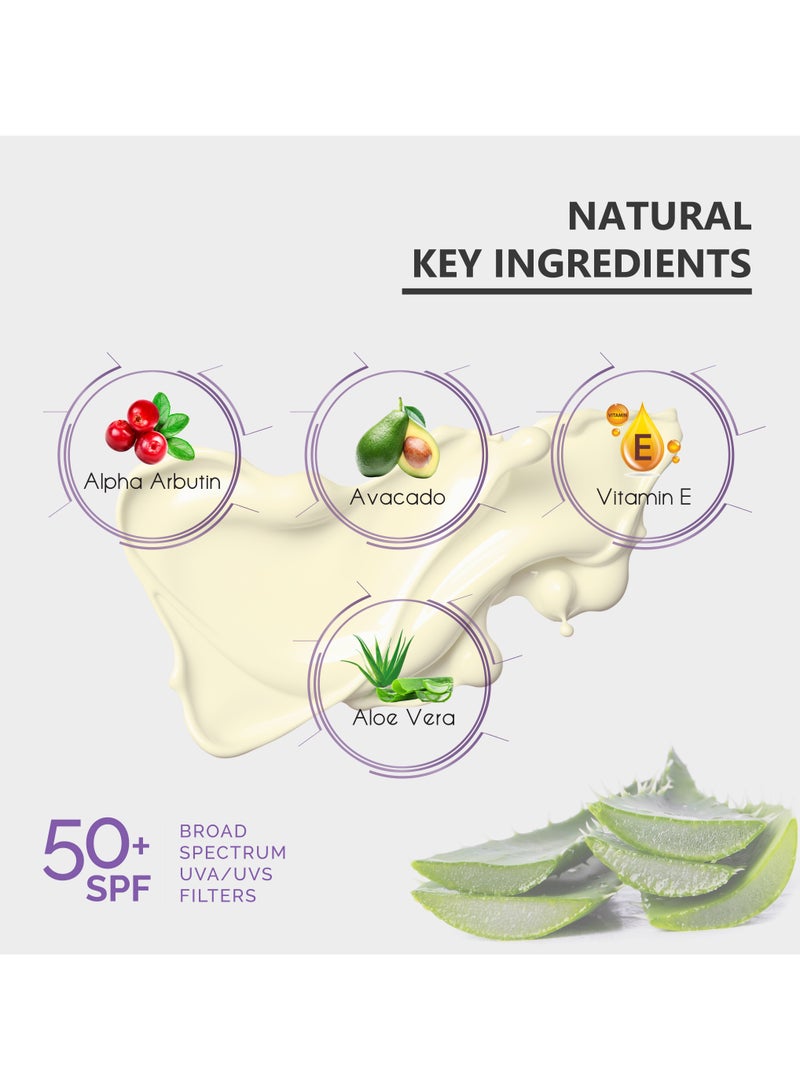 Malika Brightening Body Lotion for Women, Body Moisturizer for Dry Skin with Alpha Arbutin & Avocado, Ideal for Tanning Recovery, Daily Hydration & Skin whitening - Image 3