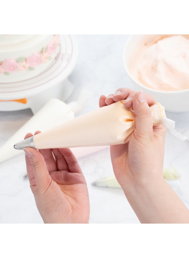 Restaurantware Pastry Tek 12 x 6.2 Inch Piping Bags, 2 Reusable Icing Bags - Durable, White Silicone Pastry Bags, Anti Burst, Decorate Cakes, Cupcakes, Macarons, Or Cookies - Image 5