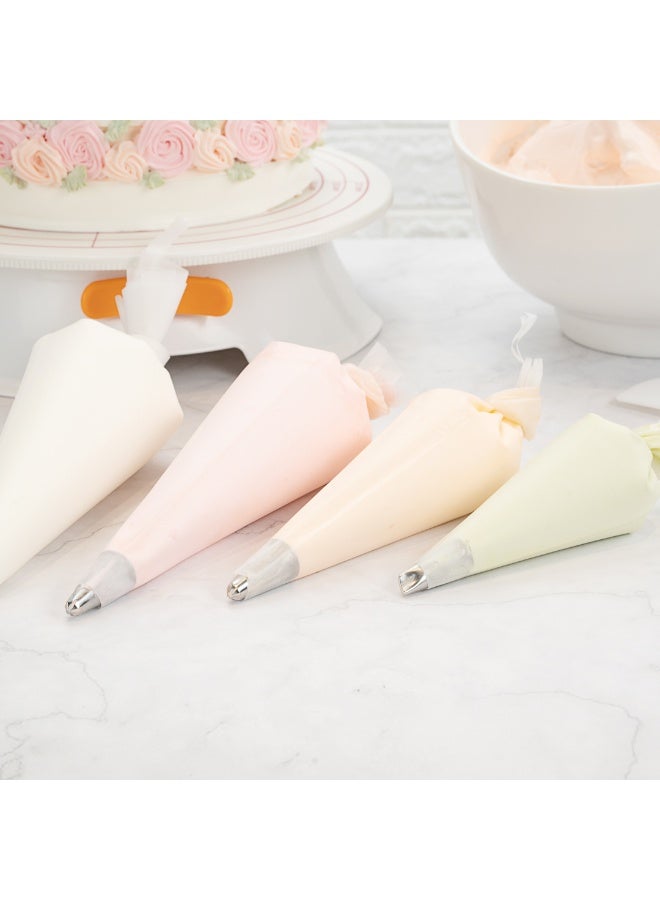 Restaurantware أكياس تزيين المعجنات 12 × 6.2 بوصة، 2 أكياس تزيين قابلة لإعادة الاستخدام - أكياس معجنات سيليكون بيضاء، مقاومة للانفجار، لتزيين الكعك، الكب كيك، الماكرون، أو البسكويت - Image 2