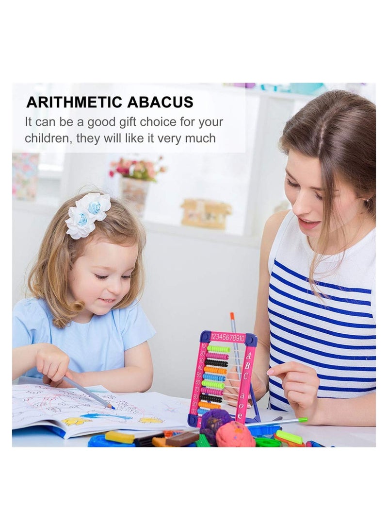 SYOSI Plastic Abacus Math Toy Educational Counting Toy Addition Subtraction Bead Counters Green  - Image 4