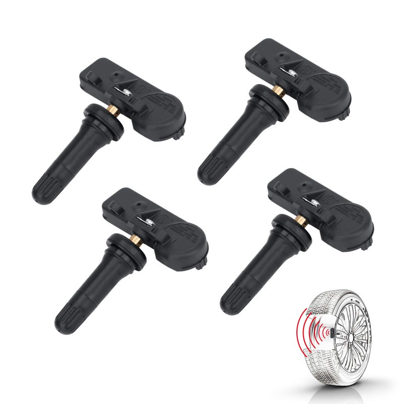 4Pack 315MHz Tire Pressure Monitoring System Sensor TPMS 13586335 Compatible with Buick Enclave Lucerne Cadillac CTS DTS Escalade Chevrolet Aveo Captiva Sport Express 1500 Impala Limited GMC Savana
