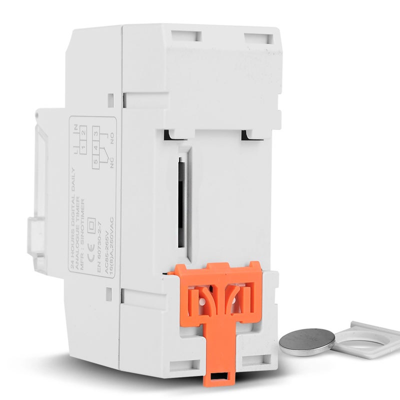 Digital LCD Display 24 Hours Electronic Time Clock 85-265V Din Rail Hours Programmable Intelligent Analog Timer Switch with 15 Mins Interval - Image 3