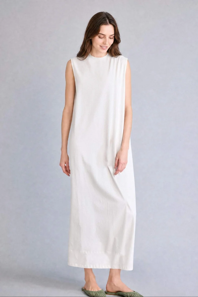 ديفاكتو Regular Fit Crew Neck Dress