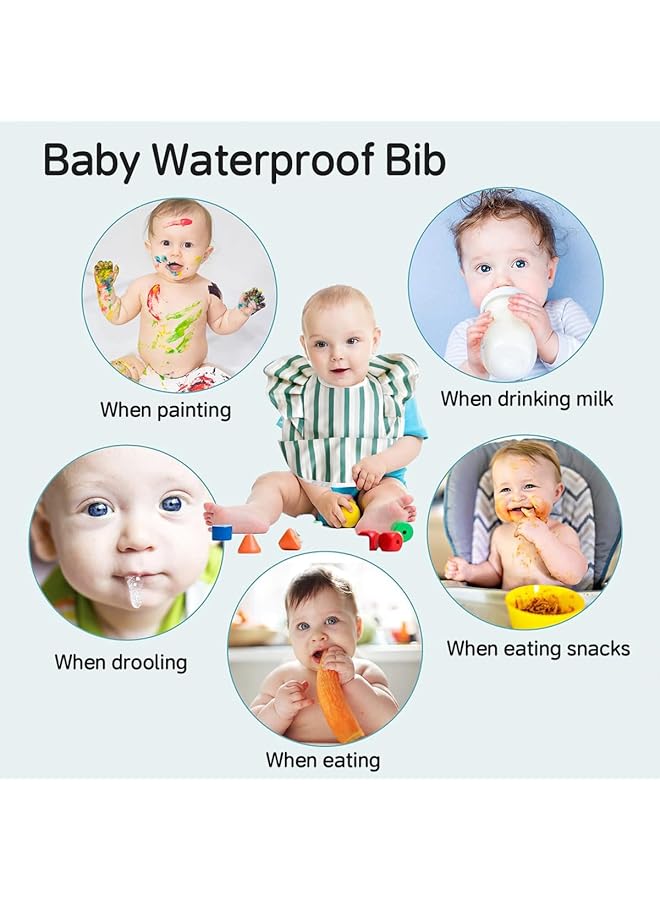 إي سي في في مريلة طعام للأطفال الرضع مقاومة للفوضى مع مصيدة طعام مقاومة للماء ومريلة طعام للأطفال الصغار بأجنحة ملاك لطيفة مقاس واحد - Image 5