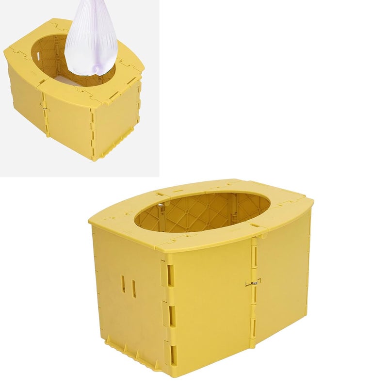 YWBL-WH Toddler Potty, Portable Foldable Travel Toilet Seat, Reusable Training Chair for Kids on Camping Trips and Long Car Rides (Yellow) - Image 4