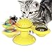 GBSYU Interactive Windmill Cat Toys with Catnip Cat Toys for Indoor Cats Funny Kitten Toys with LED Light Ball Suction CupCat Nip Toy for Cat chew Exercise Yellow - Image 3