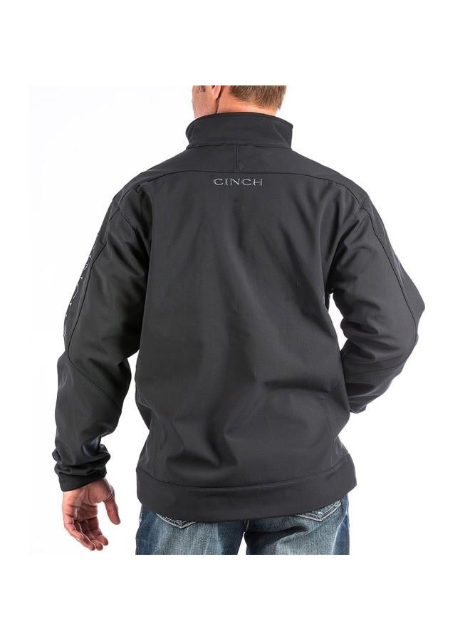 Cinch mensMWJ1009000Bonded Softshell Jacket Long Sleeves Windbreaker Jacket - Black - X-Large - Image 4
