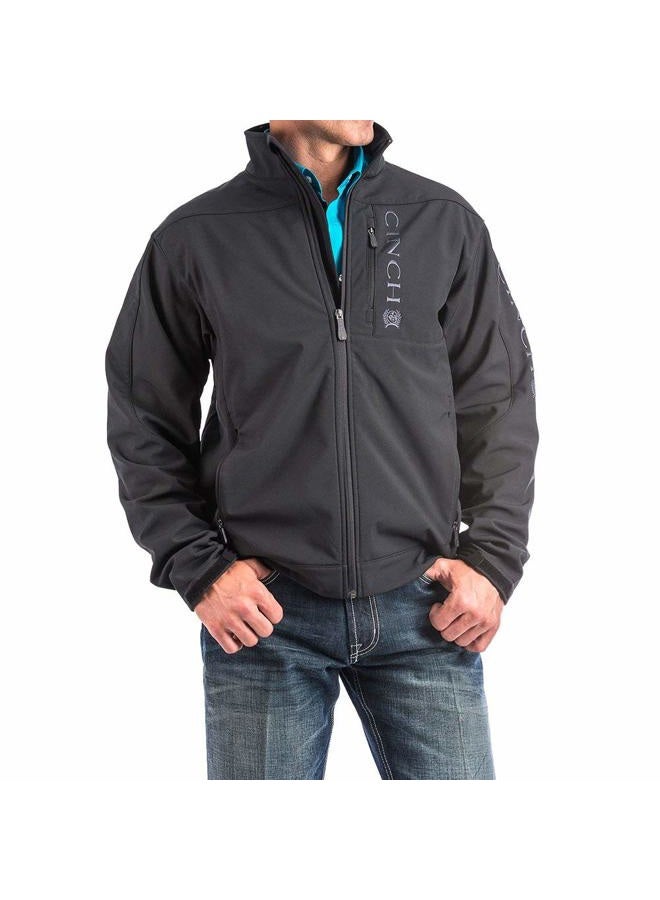 Cinch mensMWJ1009000Bonded Softshell Jacket Long Sleeves Windbreaker Jacket - Black - X-Large - Image 1