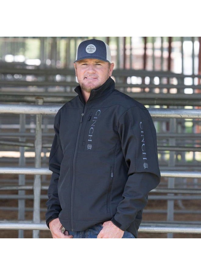 Cinch mensMWJ1009000Bonded Softshell Jacket Long Sleeves Windbreaker Jacket - Black - X-Large - Image 3