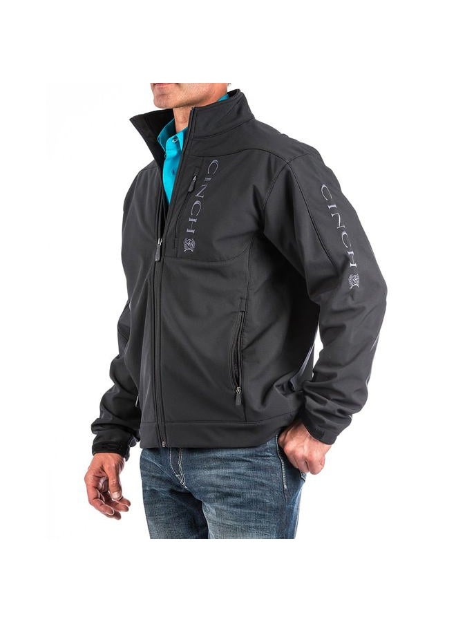 Cinch mensMWJ1009000Bonded Softshell Jacket Long Sleeves Windbreaker Jacket - Black - X-Large - Image 2