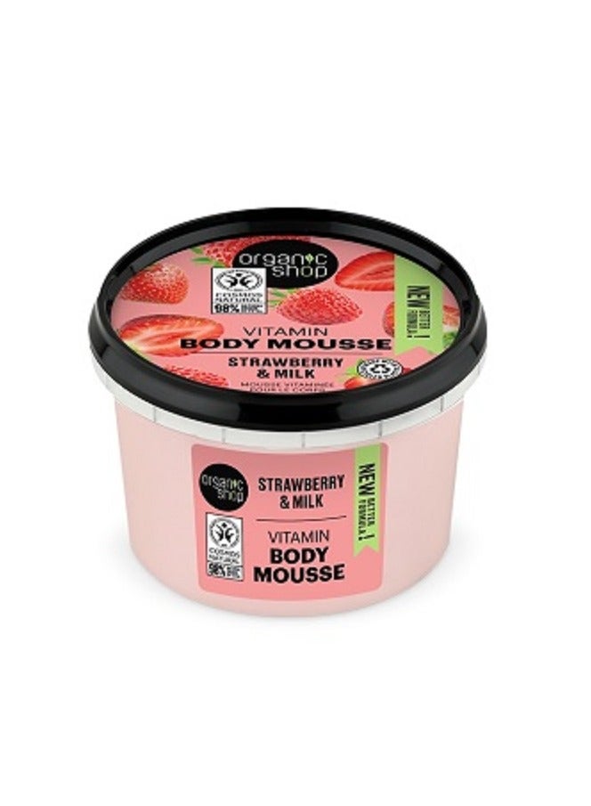 Organic Shop Vitamin Body Mousse Strawberry, 250 ml - Image 1