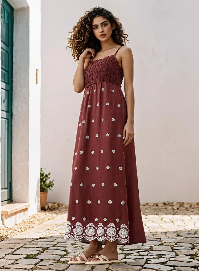 2Xtremz 2Xtremz Embroidered Sleeveless Dress