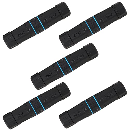 ANMBEST 5PCS Shielded RJ45 Waterproof Connector IP68 Cat5/5e/6 8P8C Ethernet LAN Cable Coupler Female to Female Outdoor Network Adapter - Image 1