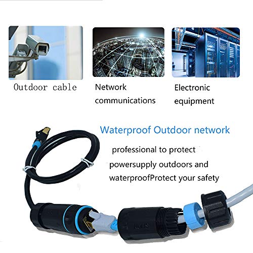 ANMBEST 5PCS Shielded RJ45 Waterproof Connector IP68 Cat5/5e/6 8P8C Ethernet LAN Cable Coupler Female to Female Outdoor Network Adapter - Image 4