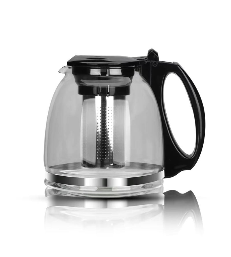 Dessini Regina DR-6001 2-In-1 Electric Tea Maker Set With 2.0L Glass Kettle And 1.0L Teapot 1500W Clear/Black - Image 5