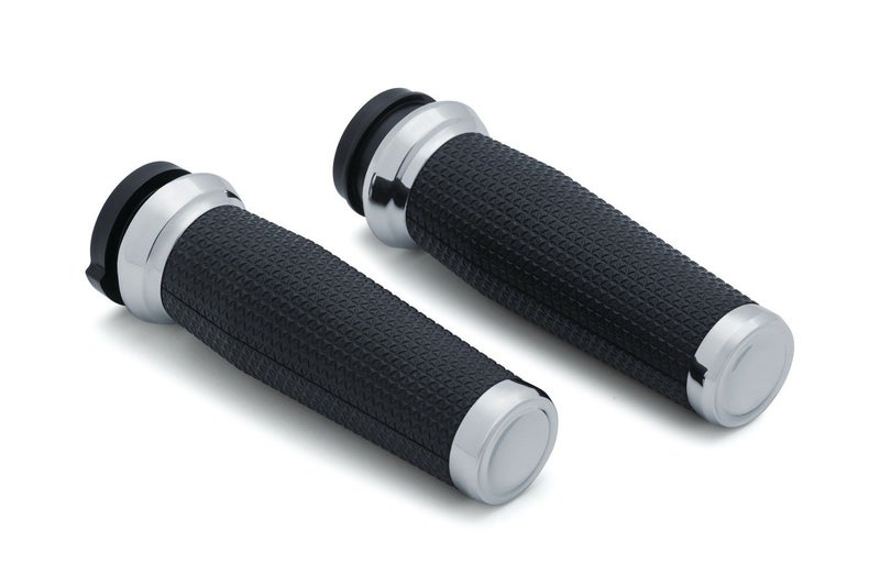 Kuryakyn 5942 Thresher Handlebar Grips for Throttle and Clutch Electronic Throttle Control 200819 HarleyDavidson Motorcycles Chrome 1 Pair